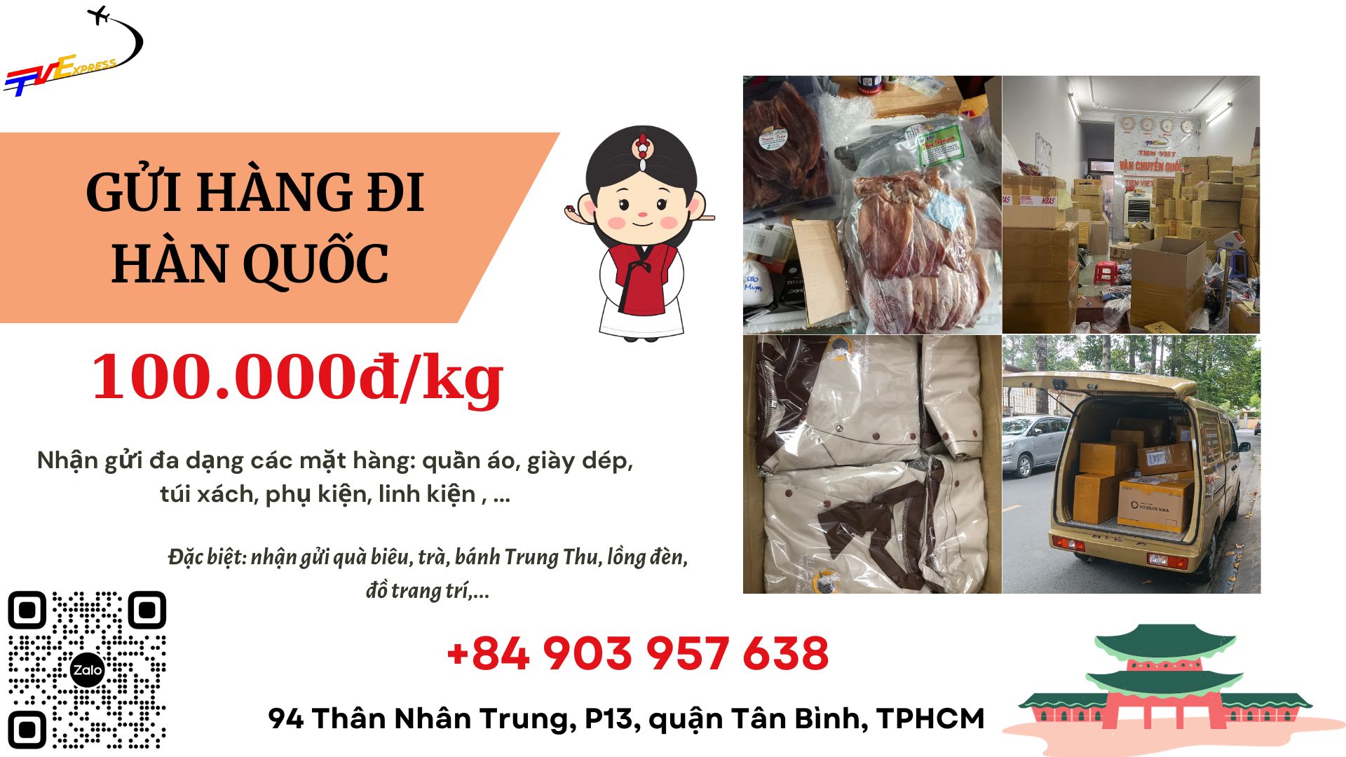 Gửi hàng đi Hàn Quốc